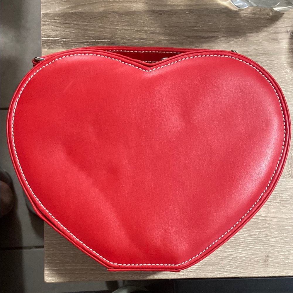 Red Heart-Shaped Women's Bag